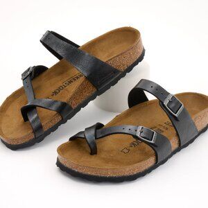 Birkenstock Recovery Slide Sandal with Toe Loop - Mayari Color Licorice
